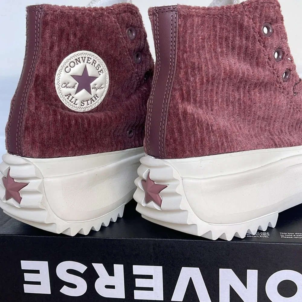 Converse WMNS А03252С CTAS RUN STAR HIKE HI DARK WINE/SADDLE/EGRET Sneakers